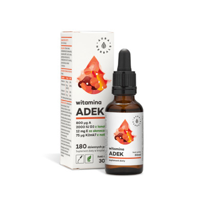 AURA HERBALS Vitamin ADEK (A + D3 + E + K2 MK7) 30ml