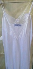 Vintage Interludes Cira NEW USA/Union Nylon Bridal nightgown White Lacy Size P