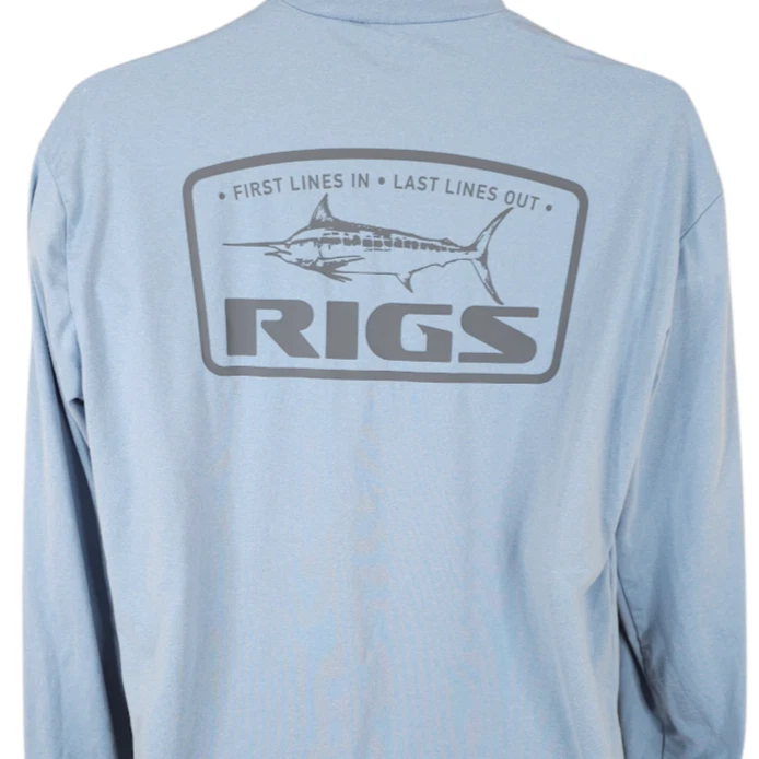 Rigs Fishing Shirt Mens Size Medium Blue Marlin Fish 50+ UPF Relaxed Fit
Opens in a new window or ta
