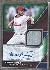 2026 Topps Baseball AARON NOLA Red Foil Major League Material/Auto 80/99.