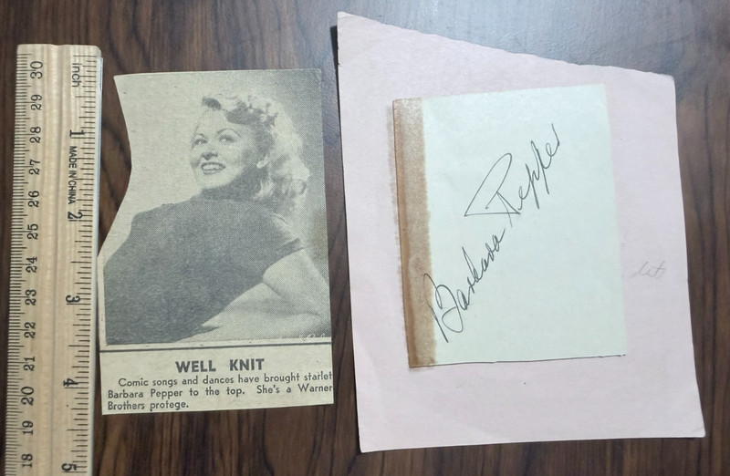 Barbara Pepper (1915-1969) American stage, television, radio, and film actress