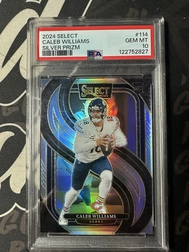CALEB WILLIAMS 2024 SELECT PREMIER LEVEL ROOKIE SILVER RC PSA 10
