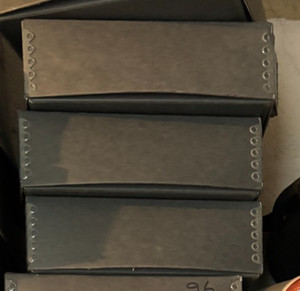 3 Archival Storage Box Acid-Free Drop Front Museum Box Gray 12.8x9.75x8