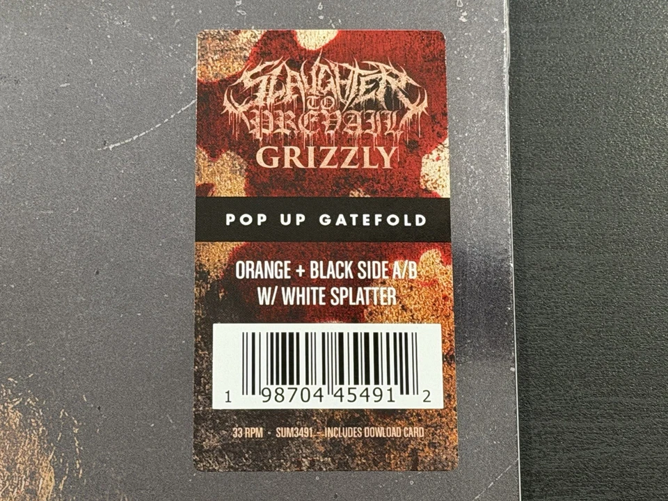 Slaughter to Prevail - GRIZZLY - Orange Black White Splatter LP Vinyl Record NEW - Image 2 of 4