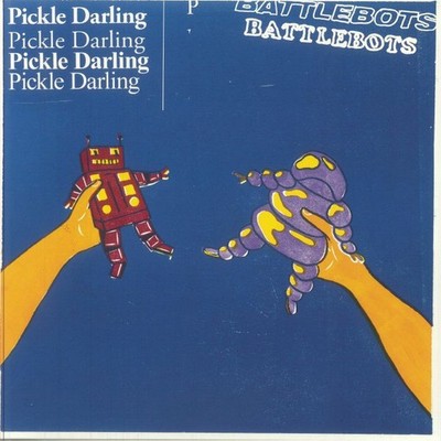 PICKLE DARLING - Battlebots - 'shockwave swirl' blue in purple vinyl LP + insert