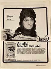 1976 Amalie Pro Racing Motor Oil Print Ad Pennsylvania Springnationals