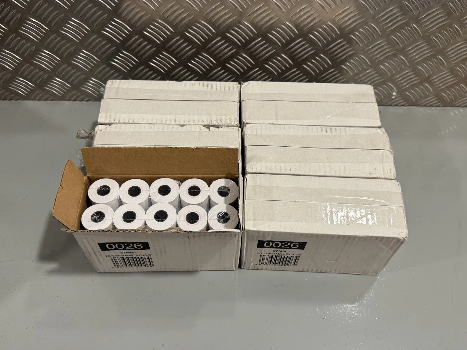 6 Packs 57 x 38 mm Credit Card PDQ Rolls Thermal Paper 0026 Pack Of 20 (120) New