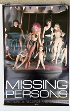 MISSING PERSONS vintage 1982 Band Promo Poster 28.5” x 18.5” Capital Records