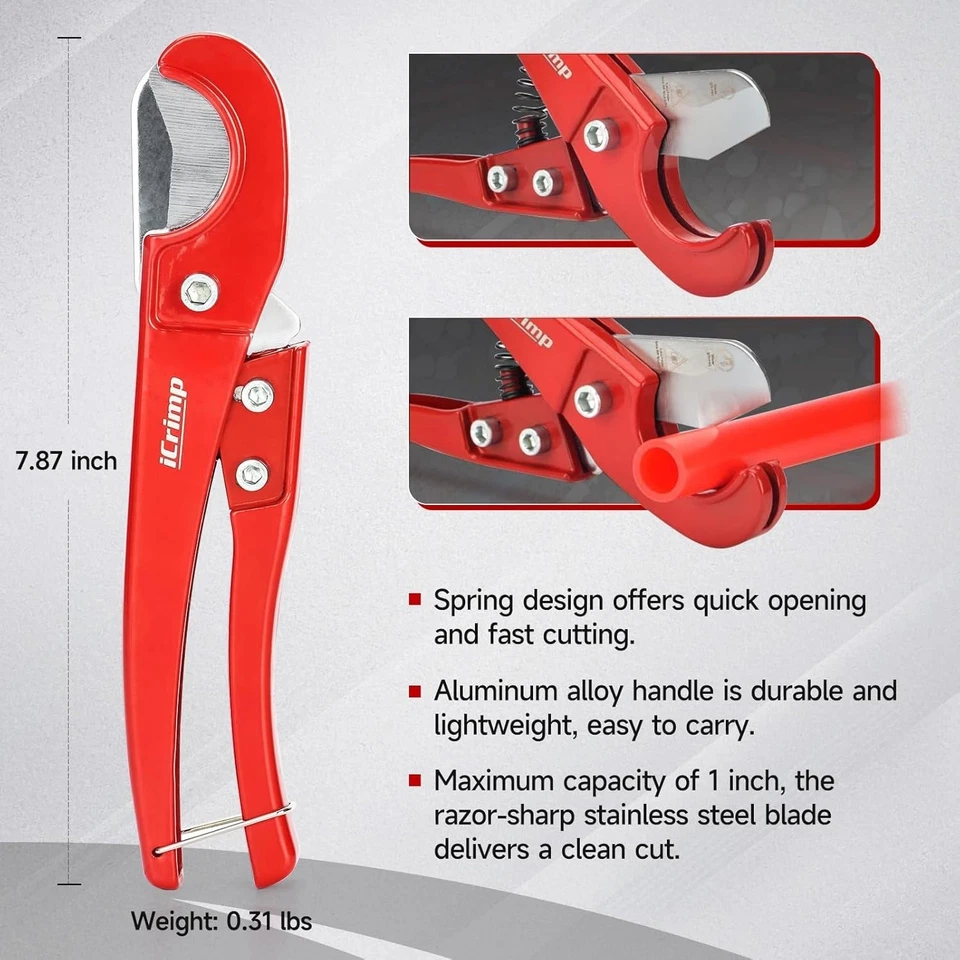 iCrimp Angle Head F1807 PEX Pipe Crimping Tool for Copper Rings - 1/2&3/4-inch T - Image 3 of 4