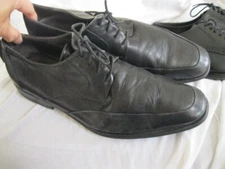 BRUNO MAGLI  BLACK LEATHER OXFORD/ LACE UP SHOESS, SIZE 9B