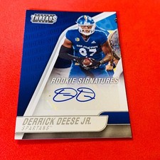 Derrick Deese Jr ROOKIE AUTO San Jose State / Detroit Lions 2022 Threads Card