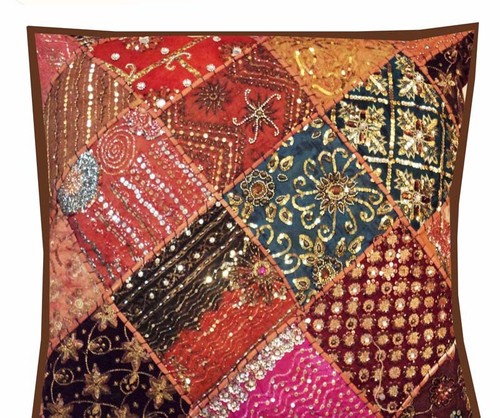 30" Handarbeit Patchwork Perlen bestickt Überwurf Wohnzimmer Kissen Kissenbezug - Bild 2 von 8