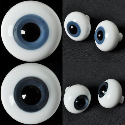 Lots 2 pair of round blue14mm Glass BJD Eyes for 1/4 BJD Doll