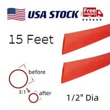 Waterproof Heat Shrink Tubing 3:1 Ratio Wire Cores Protect Connection Kit 15Ft