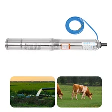 1.0 HP Water Well Pump Stainless Steel Deep Well Submersible Pump 3420RPM 750W!