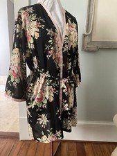 VTG Oscar De La Renta Robe w Satin Trim Pink Label L