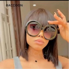 Oval Oversized Trendy Sunglasses Women Men Stylish Retro Big Frame Vacation Sun