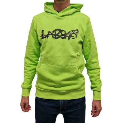 Lab84 Men's Sweatshirt Closed Hooded Brushed F22 FLPM1311 Lime