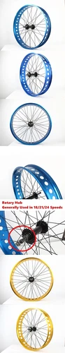 26X4.0 Snow Bike Wheelset 20 Inch Fat Bicycle Disc Brake Fit For Rotary Flywheel - Picture 16 of 25