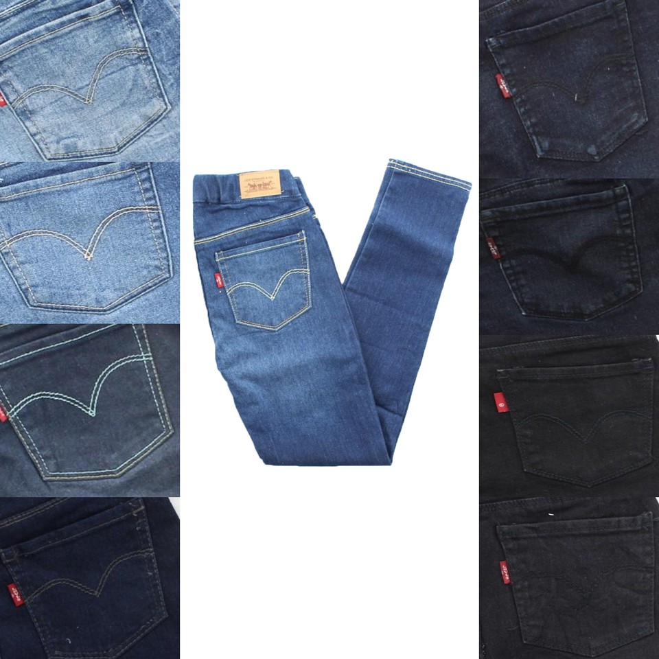 Levi's Girl's Jeggings, Pull On, Stretch Regular Fit Denim Jeans Pants