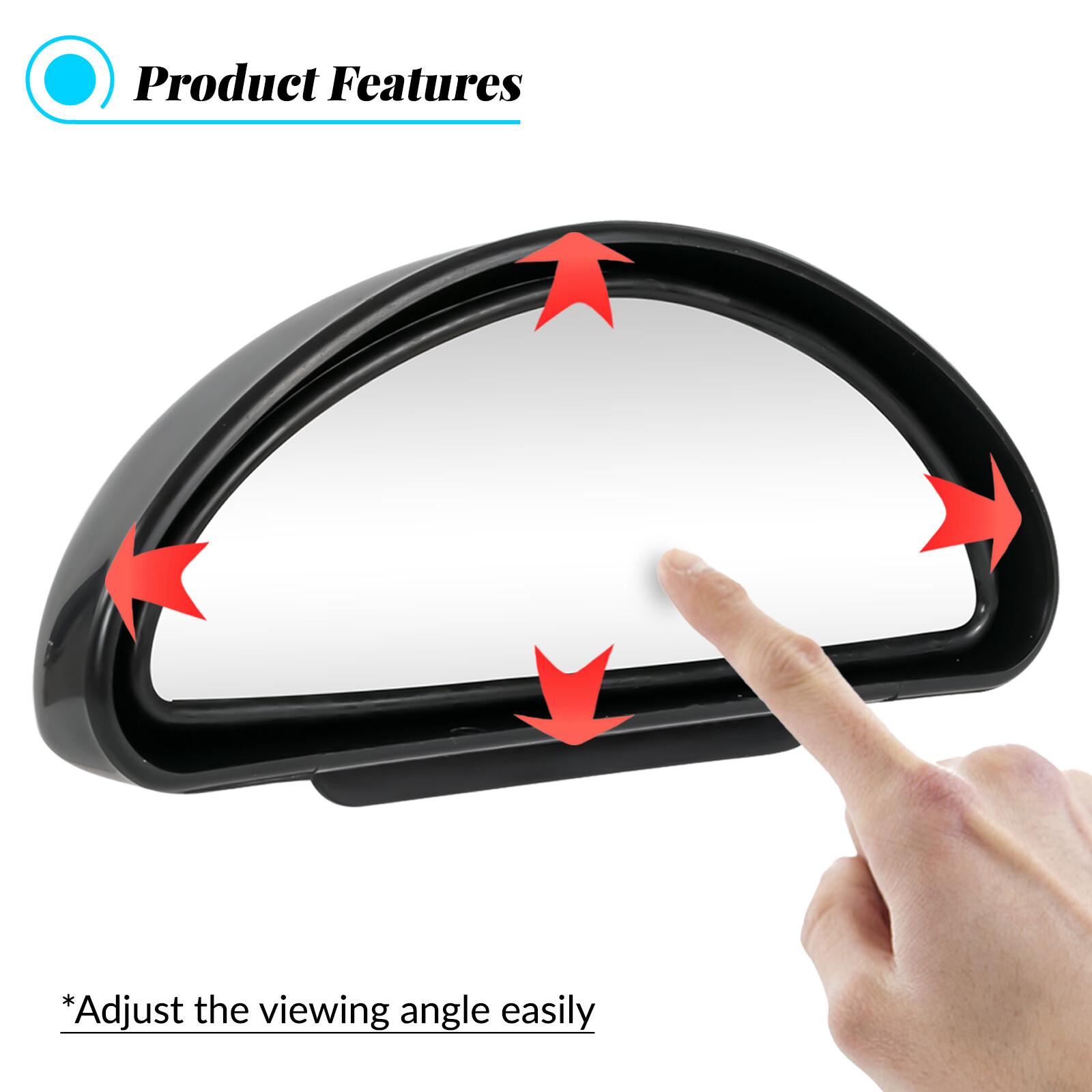 3R054 360 Degree Car Wide Angle Rectangle Convex Blind Spot Mirror(2 Pcs, Rectangle) At ₹ 80/pair | Blind Mirror In New Delhi | ID: 21436965388 - Foto 6