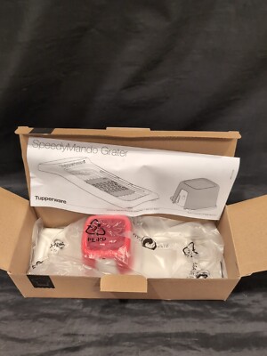 Tupperware Speedy Mando Food Grater Non-Electric White & Red New In Box