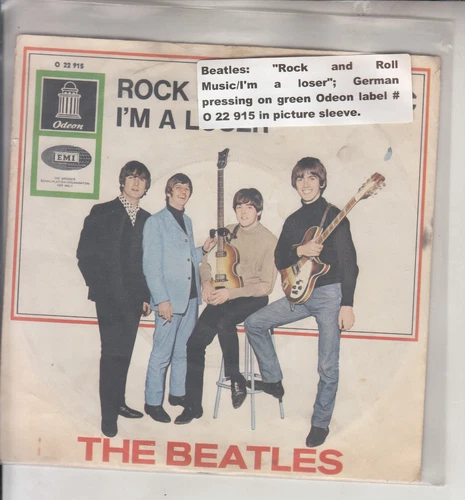 THE BEATLES  Rock and roll music PICTURE SLEEVE GERMANY 45 rpm 7" vinyl record