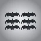 Realistic Plastic Bats Small Bat Toys Black Mini Fake Halloween Spooky Bats 13cm