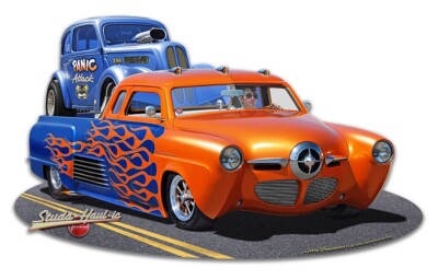 '49 STUDE HOT ROD HAULER TRUCK Metal Sign by Larry Grossman
