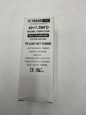 40 7.5 MFD 440 Volt Round Run Capacitor - TRADEPRO 40/7.5/440 - Hvac Motor Fan