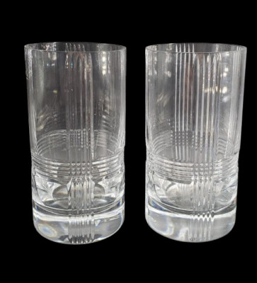 SET OF 2 Rogaska Fan Club Crystal Highball NEW