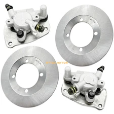 Front Brake Calipers Disc Rotors for Suzuki King Quad 400 LTA400F LTF400F 4x4