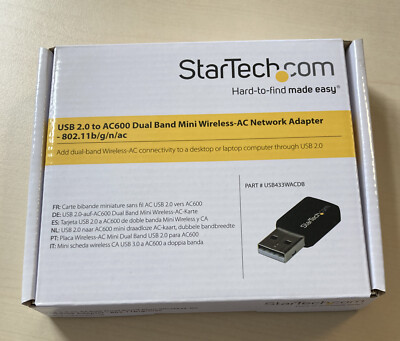 StarTech.com USB 2.0-auf-AC600 Dual Band Wireless-AC-Karte Network Adapter