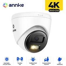 ANNKE 4K POE AI Color Night Vision Security Camera Two Way Audio Human Detection