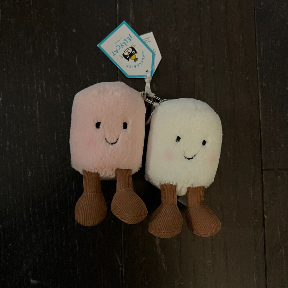 AUTHENTIC Jellycat Pair of Marshmallows Bag | Mercari 1 BNWT JELLYCAT MARSHMALLOW BAG CHARM PAIR ONLY main image 1