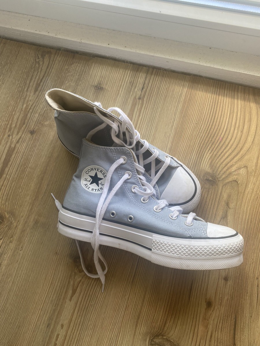 Sneaker Converse Plateau Leder Grau Plateau Converse Leder Chucks