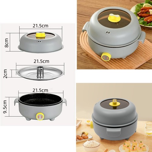 Elektrische Pfannen Kleine Hot Pot Elektro Bratpfanne Tragbarer Multi Kocher - Bild 3 von 12