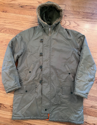 VTG 70s Army Field Jacket JC Penny Quilted Military Utility Parka  