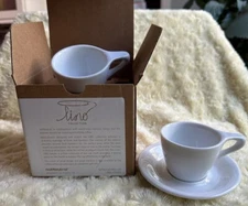 New in Box Lino notNeutral 2 Cups/2 Saucers Set 3 oz Espresso Coffee Cups