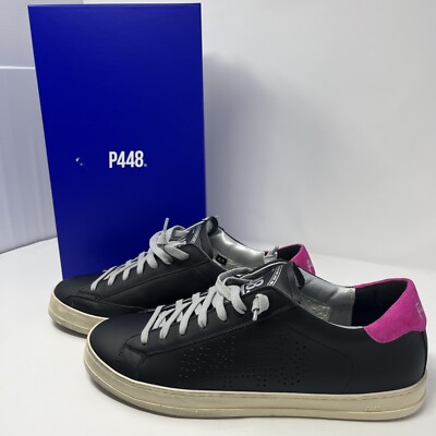 P448 Mens F22 John Perforated Logo Blkfux Sneaker Size EU 41 P448 Men main image 3