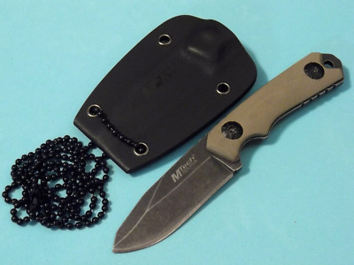 MTech MT2030 Mini Neck Knife Stonewashed fixed blade  4 3/4'' overall MT-20-30