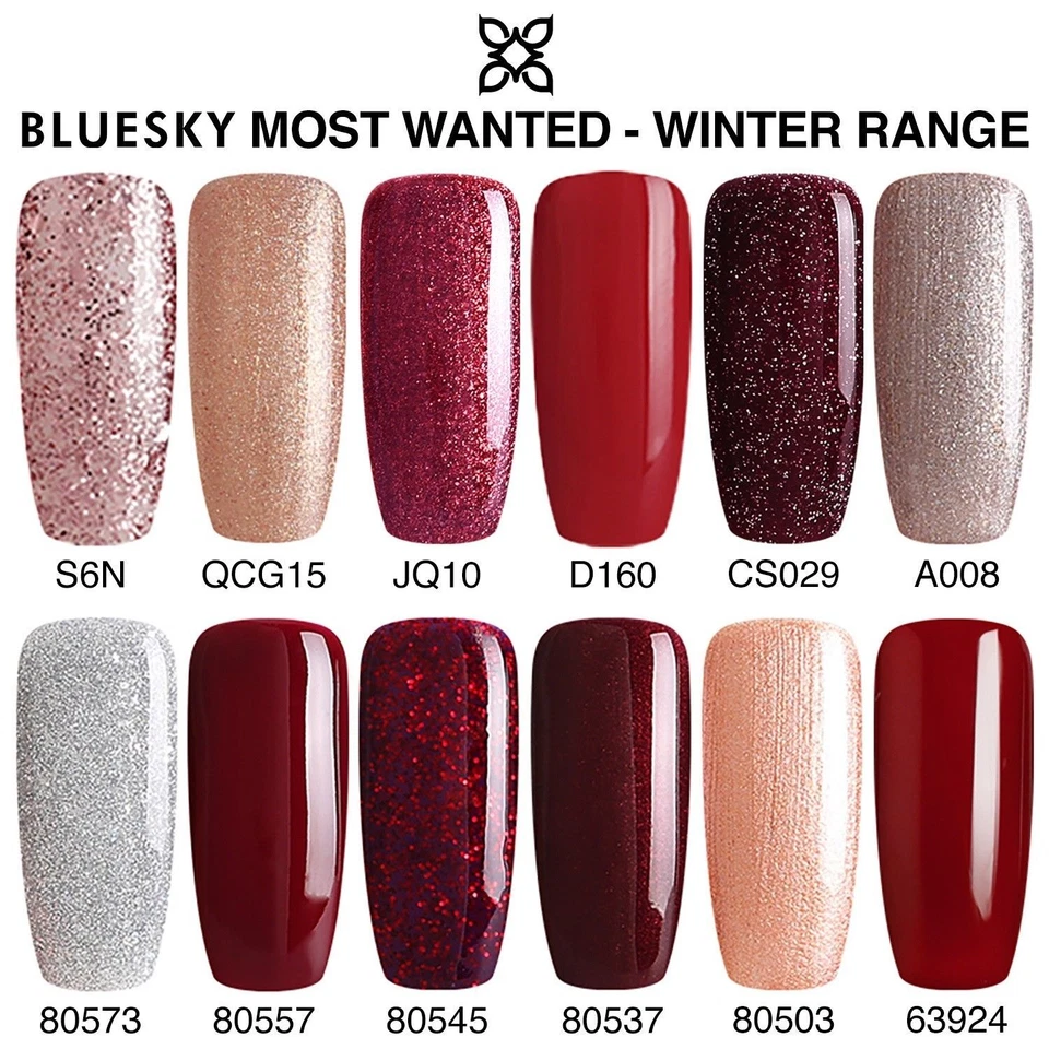 BLUE SKY BLUESKY GEL NAIL POLISH CHRISTMAS AUTUMN WINTER POPULAR COLORS UV LED SOAK OFF