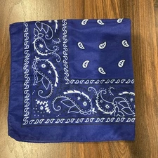 Bandana, Unisex, Head Wrap 100% Polyester Paisley Print Scarf 22"x22"
