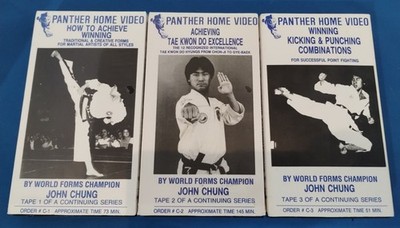 Vintage VHS Lot Of 3 Panther Productions John Chung Martial Arts Training