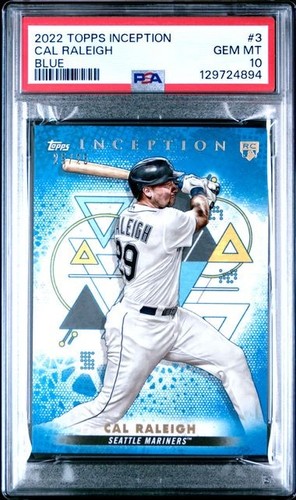 2022 Topps Inception Cal Raleigh RC BLUE Parallel #'D 25/25 Rookie PSA ...