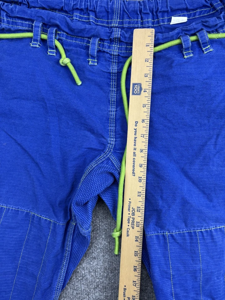 Pantalones de Jiu Jitsu Platino para Hombres A3 Azul BJJ Grappling Gi 100% Algodón Reforzado Foto 4 de 4