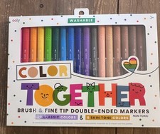 Ooly Color Together Marker Set 12 Classic Colors  6 Skin Tone Colors New Sealed