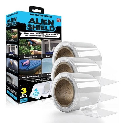 As Seen on TV Alien Shield 4 in. x 5  Transparent Ultra-Durable Waterproof 3Pack