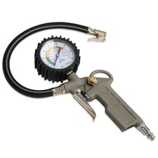 Tire Inflator with Pressure Gauge, 0-220PSI Dial Wheel Air Tire Pressure Gauge,