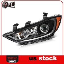 Headlights Assembly For 2017 2018 Hyundai Elantra Black Left Side Replacement